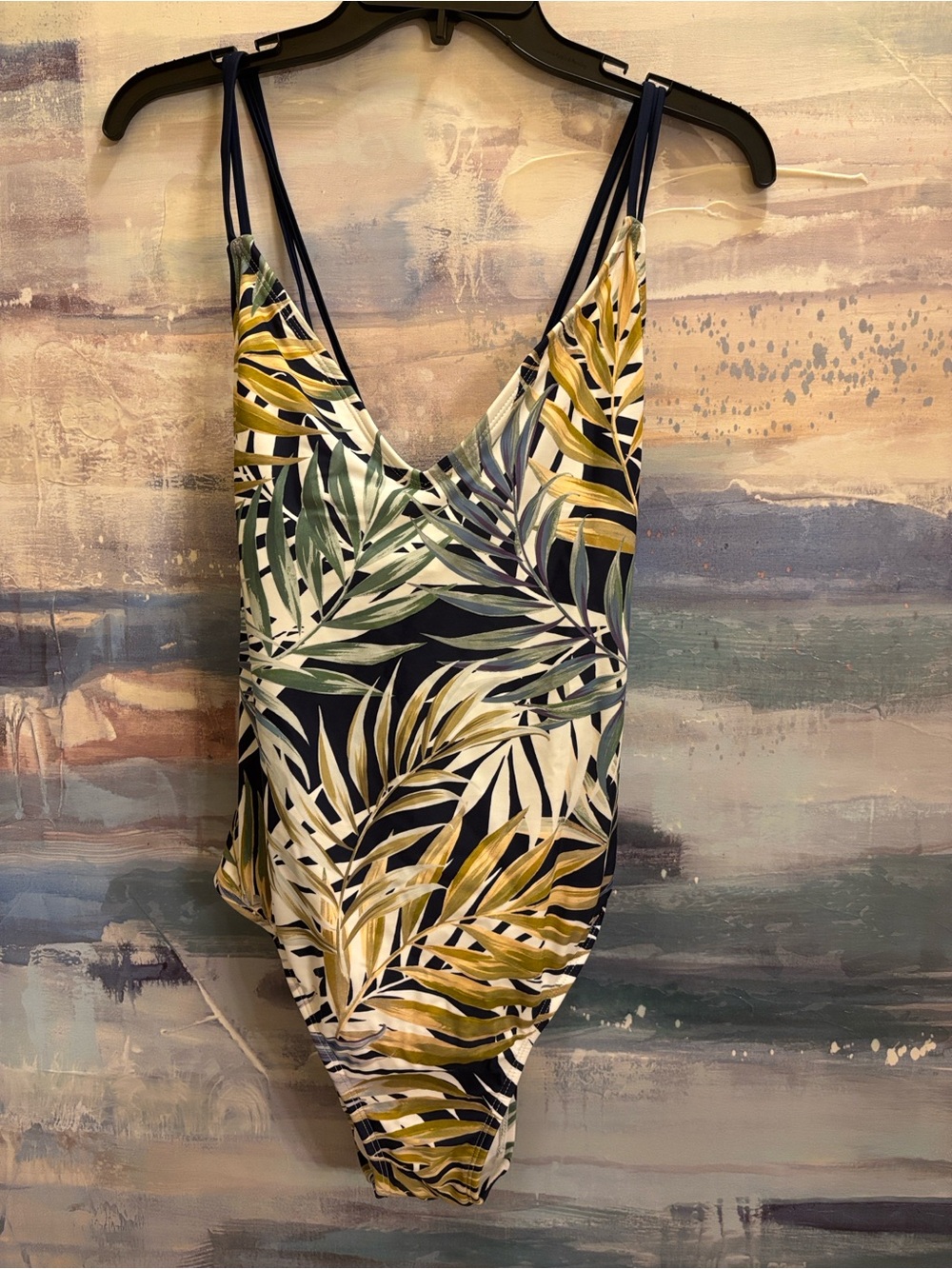 Hurley Tropical Leaf One-Piece Swimsuit - Navy, Green & Yellow
